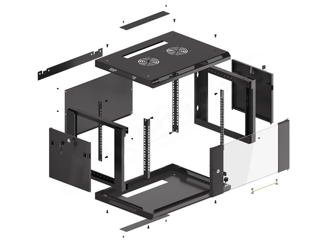 Armadio Rack Lanberg 19" 6U(L600xP450xH374) - immagine 3