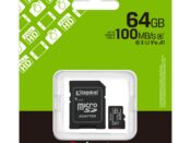 Micro SD 64Gb con adattatore CL10 100MB/s