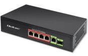 Switch di rete Qoltec 5 Porte Gigabit POE 65W + 1 SFP.