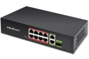 Switch di rete Qoltec 10 Porte Gigabit POE 120W + 1 SFP.