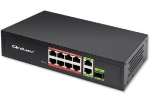 Switch di rete Qoltec 10 Porte Gigabit POE 120W + 1 SFP.