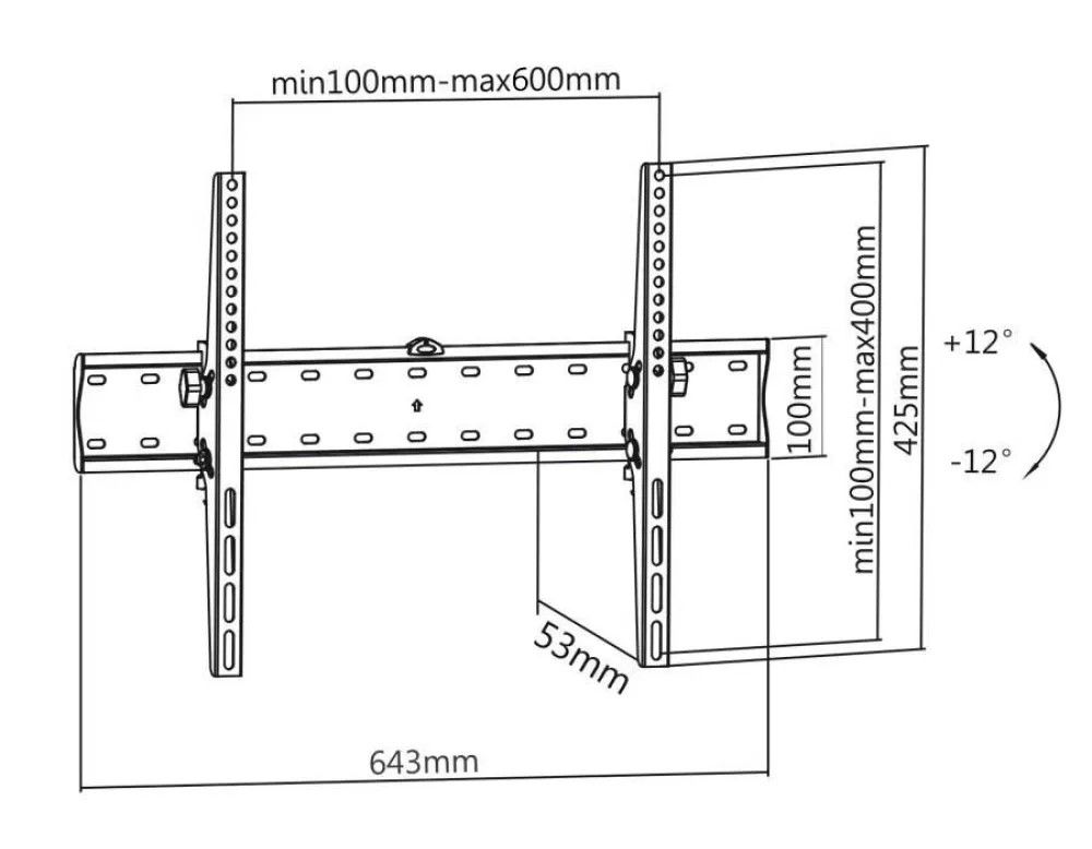 Supporto fisso Maclean da 37" a 85". - immagine 2
