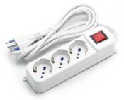 Multipresa a 3 Vie con Inter.16A cavo 3mt