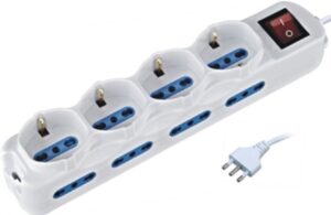 Multipresa a 12 Vie 4 Shuko+ 8 bipasso 16A