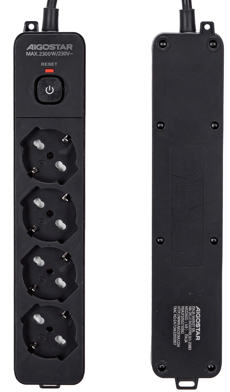 Multipresa a 4 Vie con Inter.16A cavo 5mt - immagine 2