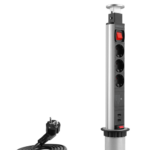 Multipresa per scriv. a scomparsa 3xSch.2xUSB