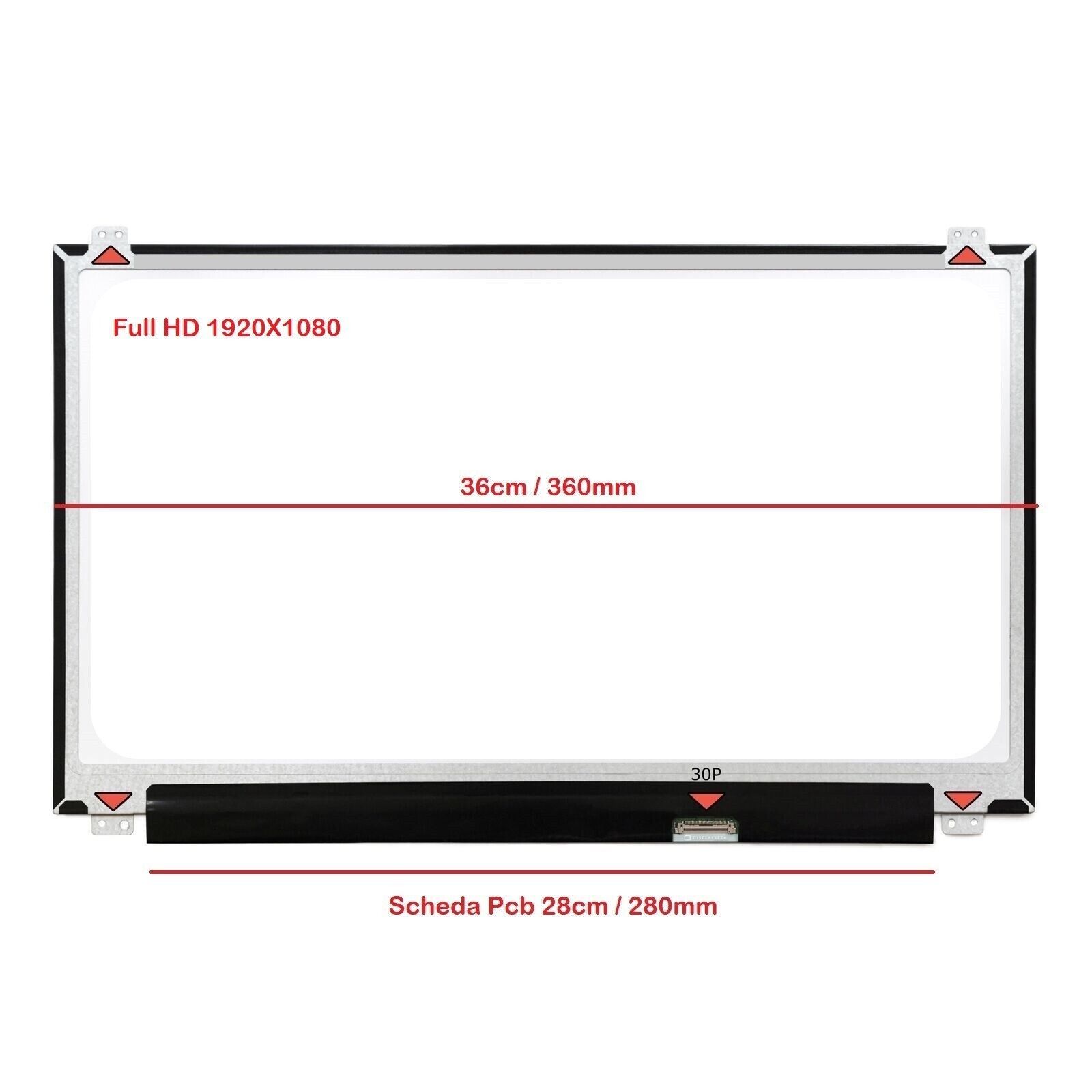 Display 15.6" FHD 30pin - immagine 2