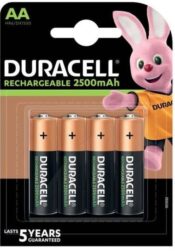 Batteria Duracell Ricaric. AA 2500mAh 4Pz