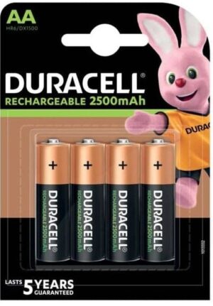 Batteria Duracell Ricaric. AA 2500mAh 4Pz