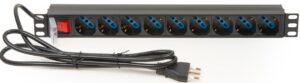 Multipresa Rack 19" 9 Posti univ.con int.