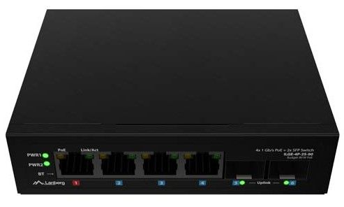 Switch di rete Lanberg 5 Porte Gigabit  POE 90W 1xUplink 1xPOE 3xPOE+ 2xSFP