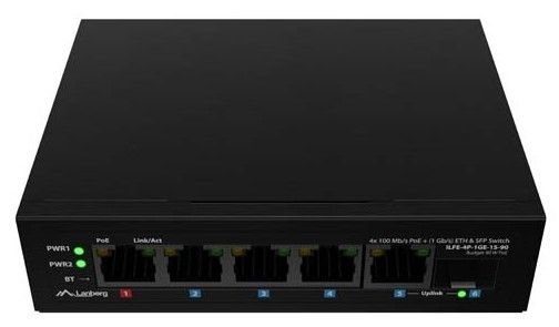 Switch di rete Lanberg 5 Porte Fast Ethernet POE 90W 1xUplink 3xPOE+ 1xSFP