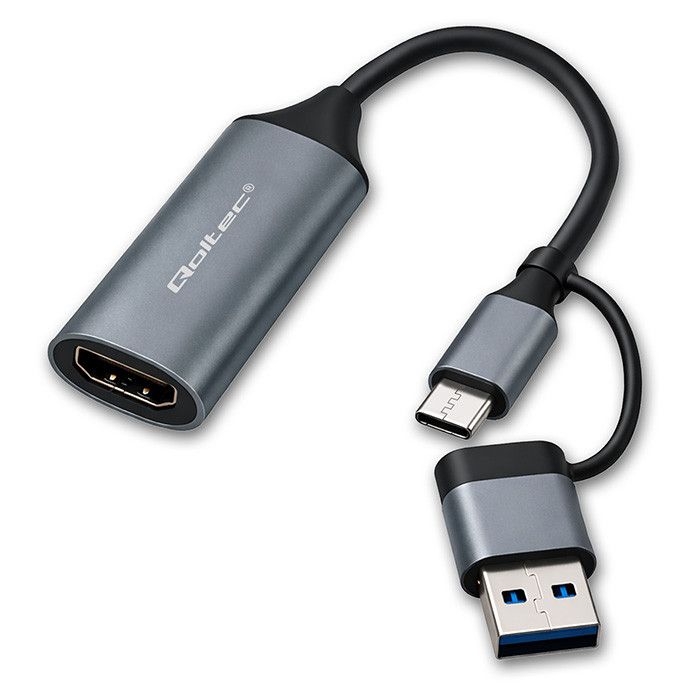 Adattatore Type C /USB-A (M) a  HDMI (F)
