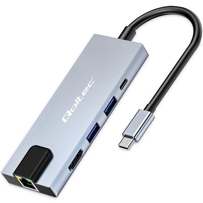 Multiporta Type-C 2xUSB-A/HDMI/RJ45/USB-C PD