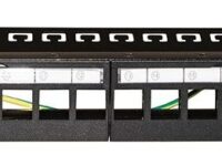 Patch Panel 24 Porte 1U vuoto Bk
