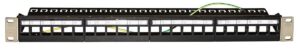 Patch Panel 24 Porte 1U vuoto Bk