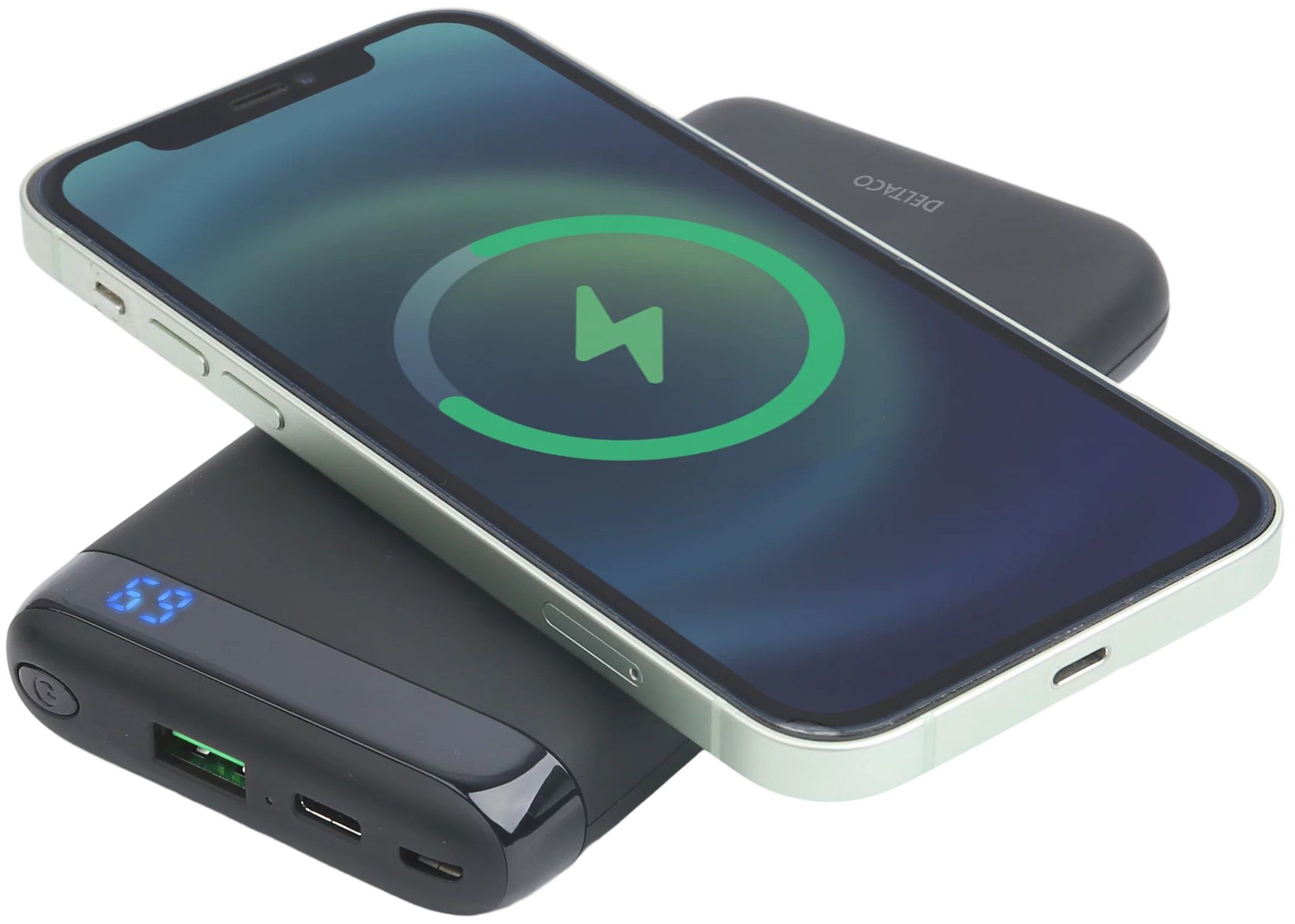 Power Bank Deltaco da 10000 mAh Wireless. - immagine 2