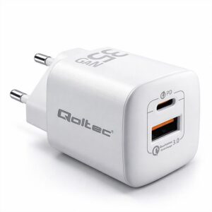 Caricatore Qoltec 35W 1xType C/1xUSB-A