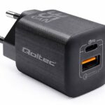 Caricatore Qoltec 35W 1xType C/1xUSB-A