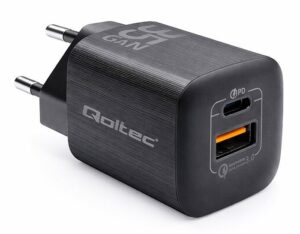 Caricatore Qoltec 35W 1xType C/1xUSB-A