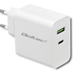 Caricatore Qoltec 45W 1xType C/1xUSB-A