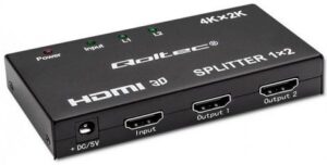 Splitter HDMI, da 1 in a 2 out, 4K, nero