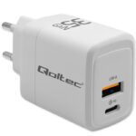 Caricatore Qoltec 1xType C/1xUSB-A 3.0