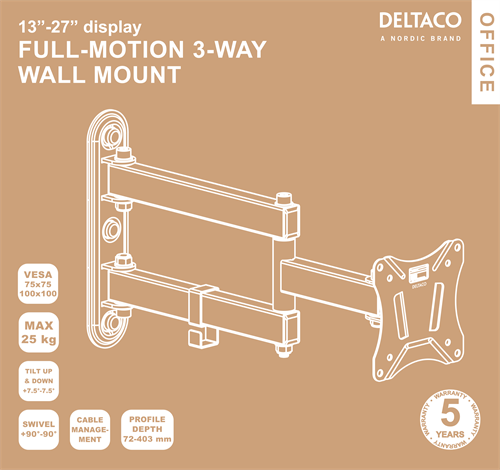Braccio per monitor a 3 snodi da 13" a 27" - immagine 2