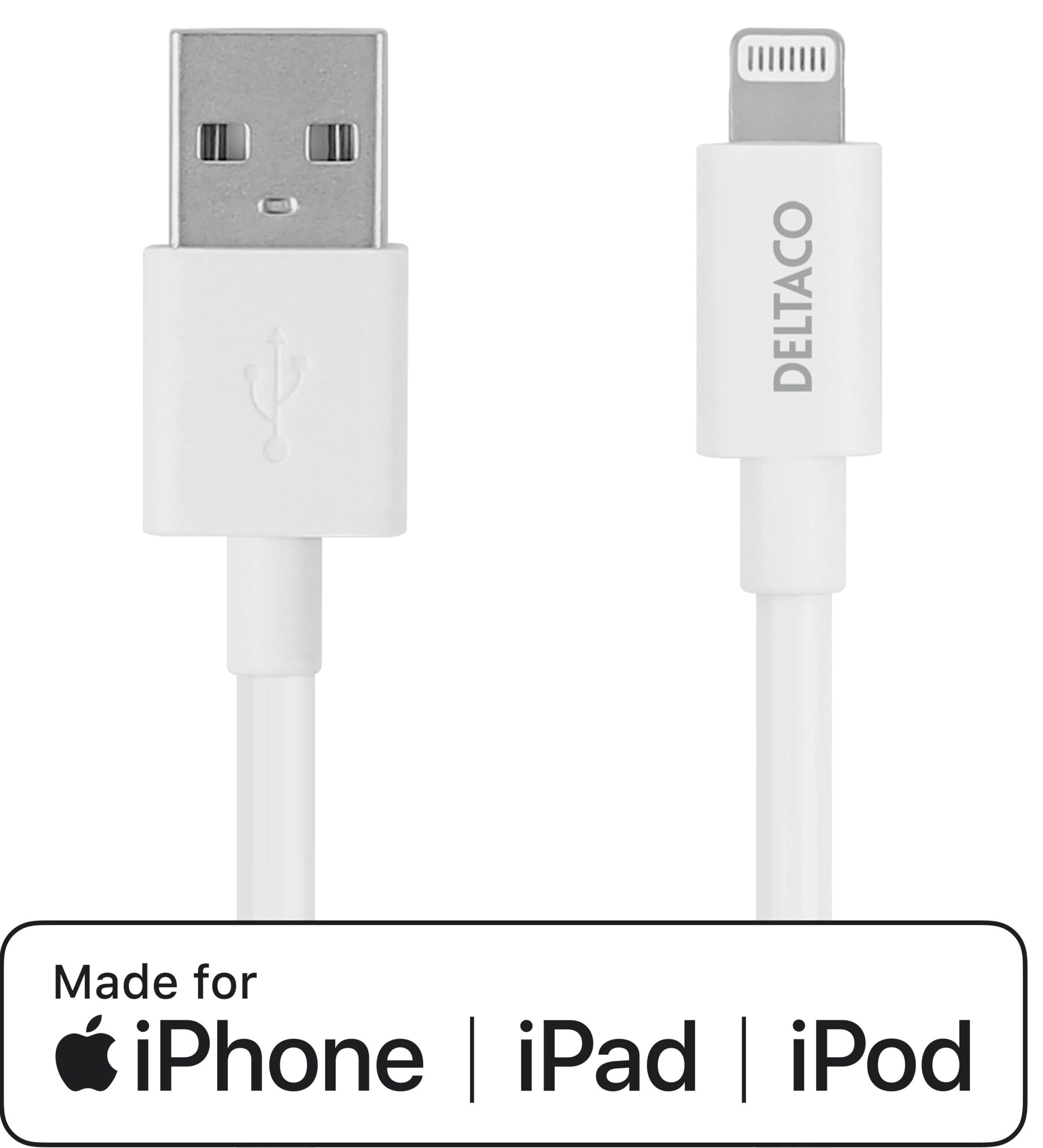 Cavo Deltaco da Lightning a Usb da 2Mt