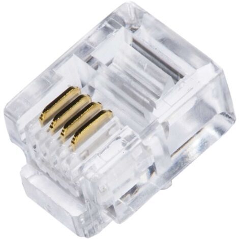 Plug Telefonico 6 posizioni 4 contatti 100Pz