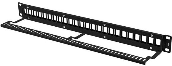 Patch Panel 24 Porte 1U vuoto Bk. - immagine 2