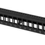 Patch Panel 24 Porte 1U vuoto Bk.