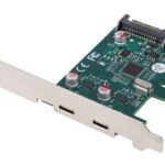 Scheda PCI-E 2 X USB-C 3.2 GEN1 + LOW PROFILE