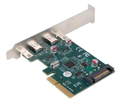 Scheda PCI-E 2 X USB-C 3.2 GEN1 + LOW PROFILE - immagine 2