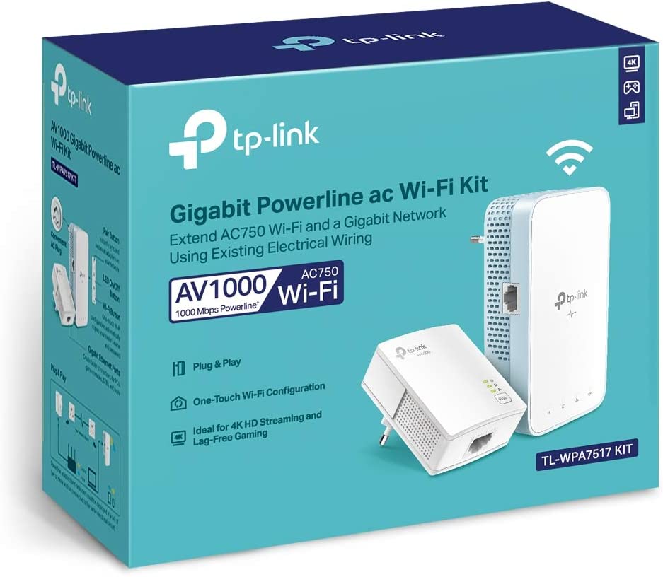 Powerline Tp-Link Wi-Fi Gigabit AV1000 Kit. - immagine 2