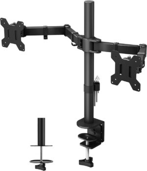 Supporto da scrivania per 2 monitor 13" a 27"