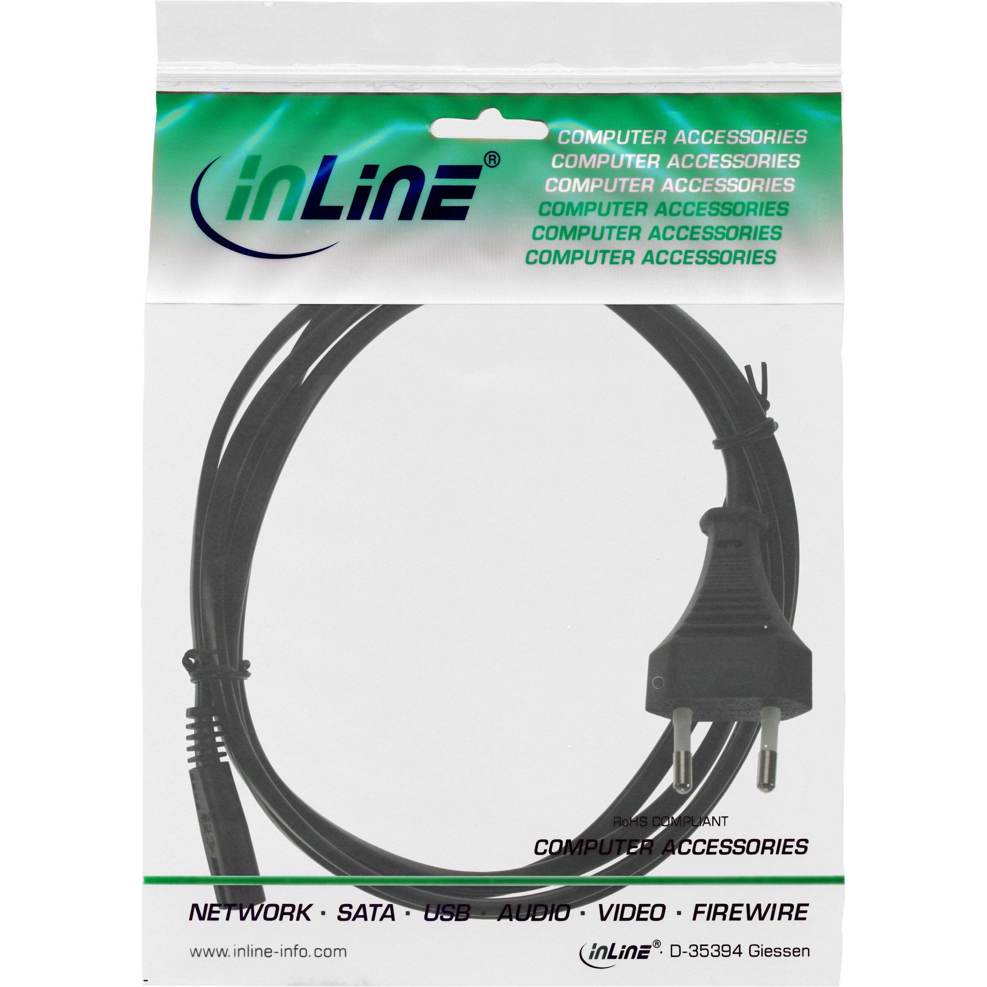 Cavo alimentazione InLine Ital.a 2 poli 1,8Mt - immagine 2