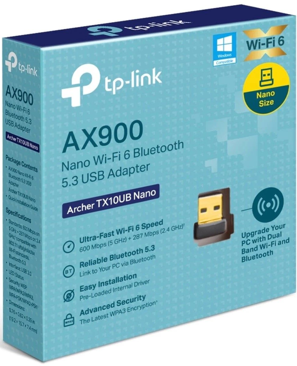 Adattatore Usb Tp-Link AX900 Bluetooth 5.3 Wi-Fi 6 - immagine 2