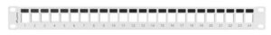 Patch Panel 24 Porte 1U vuoto Grigio.