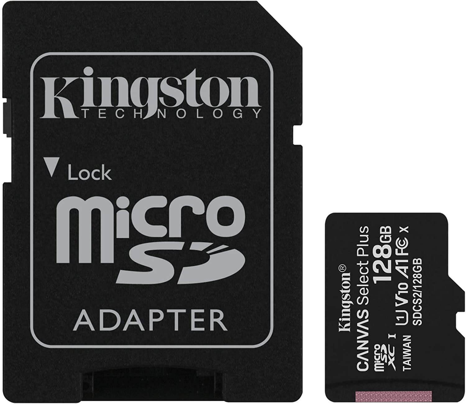 Micro SD Kingston 128Gb + adat.CL10 100Mb/s - immagine 2