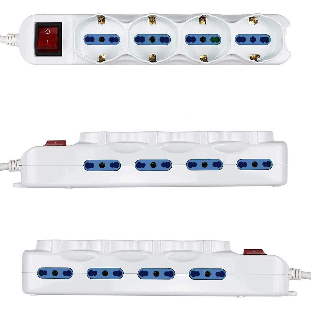 Multipresa a 12 Vie 4 Shuko+ 8 bipasso 16A - immagine 2
