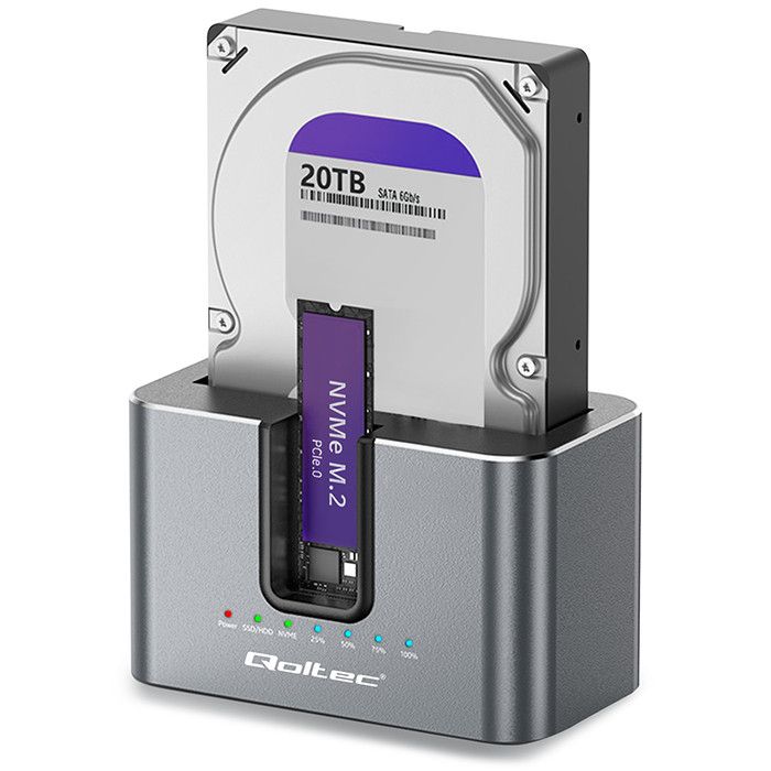 Docking Station per M.2 NVMe/SATA/2,5"/3,5"